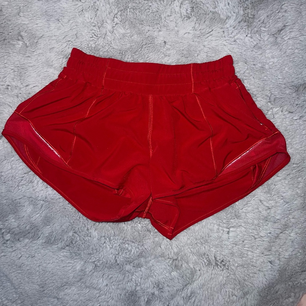 Red Lulu Lemon Shorts